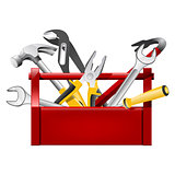 Red toolbox toolbox - repairman equipment
