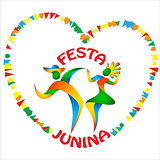 Festa Junina dancers man and woman
