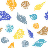 sea shells. Summer holidays seamless