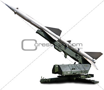 Military equipment. Launch a setup aimed at the sky