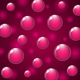 Pink balls on colorful background.
