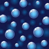 Blue balls on colorful background.