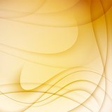 Yellow abstract background with curves lines.