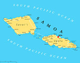 Samoa Political Map