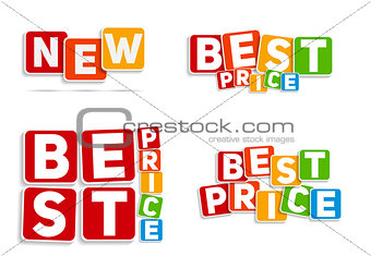 New, Best Price Sign Template Vector Illustration