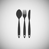Cutlery Spoon, Fork and Knife Icon Vector Illustration