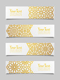 Set of banners with traditional ornament