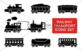 railway transport icons