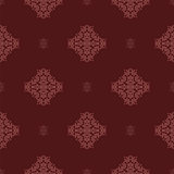 Seamless Texture on Red. Ornamental Backdrop.