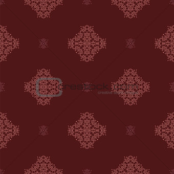 Seamless Texture on Red. Ornamental Backdrop.