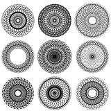Set of Circle Geometric Ornaments Isolated