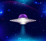 Fantastic background with UFO