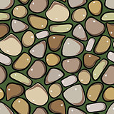 Seamless Pattern - Pebble cobblestone background