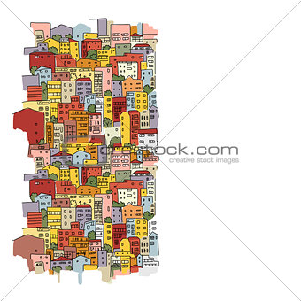 Abstract cityscape background, sketch for your design