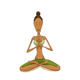 Woman yoga meditating