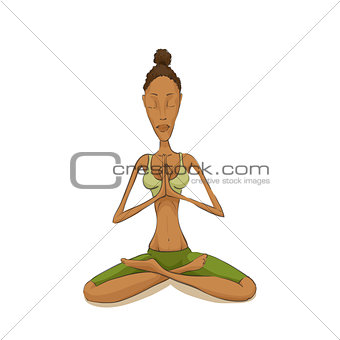 Woman yoga meditating