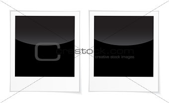 Blank photo frames for inserting on black space any image you li