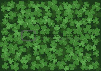 background with green clovers