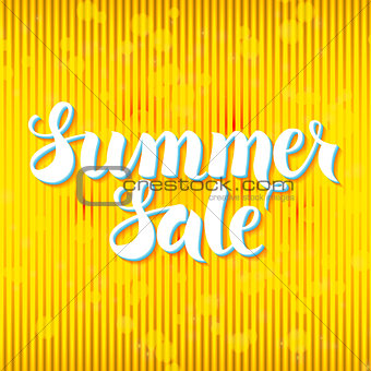 Summer Sale Lettering Yellow Abstract
