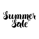 Black Summer Sale Lettering over White