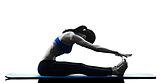 woman pilates exercises fitness isolated