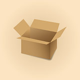 Cardboard box vector illustration.
