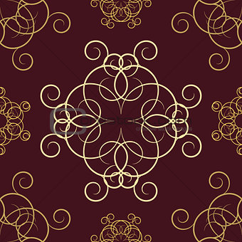 Seamless background with ornaments, vector 