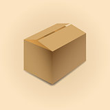 Cardboard box vector illustration.