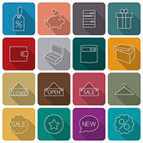 Icons purchase, vector illustration.