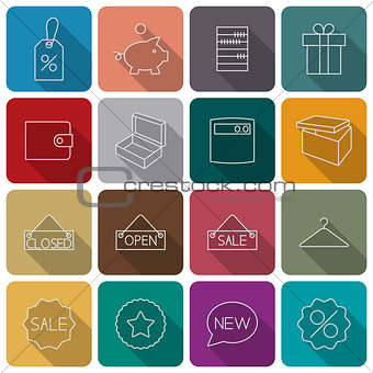 Icons purchase, vector illustration.