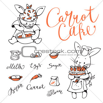 Bunnies and carrot cake