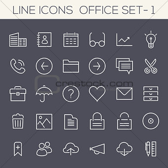 Inline Office Icons Collection