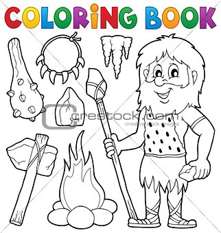 Coloring book prehistoric thematics 1