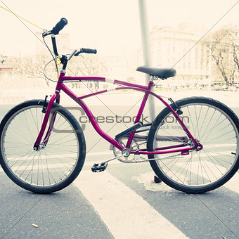 Vintage purple bicycle
