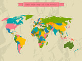 Editable world map with all Countries.