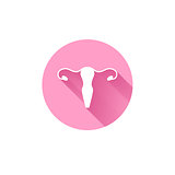 Vector healthy uterus simple icon