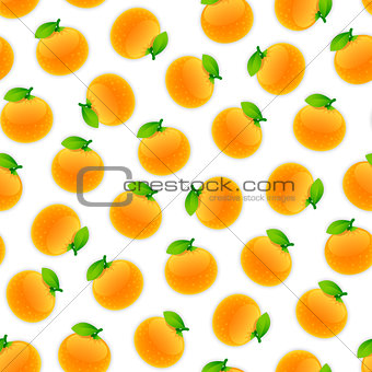 Seamless Pattern with Oranges