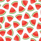 Seamless Background with Watermelon