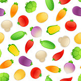 Seamless Pattern with Vegetables