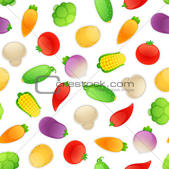 Seamless Pattern with Vegetables
