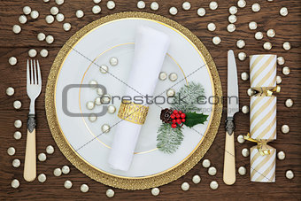 Christmas Decorative Table Setting