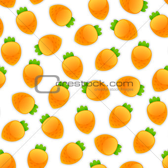 Seamless Pattern with Carrots