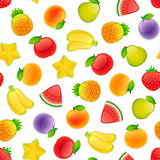 Seamless Pattern with Fruits