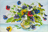 flowers, picture oil paints on a canvas