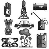 Oil And Gasoline Set Of Icons