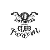 Motorbike Club Freedom Vintage Emblem