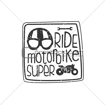 Ride Motorbike Vintage Emblem