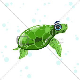 Green Turtle Drawing