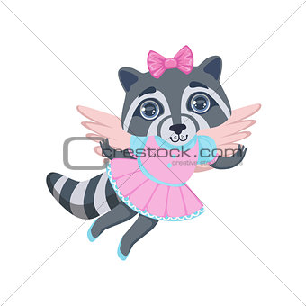 Girl Raccoon With Wings