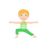 Happy Boy Doing Yoga Asana